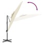 vidaXL Ombrellone a Sbalzo Doppio Piano Bianco Sabbia 300x300 cm vidaXL Ombrellone a Sbalzo Doppio Piano Bianco Sabbia 300x300 cm