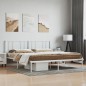 vidaXL Giroletto con Testiera Metallo Bianco 183x213 cm vidaXL Giroletto con Testiera Metallo Bianco 183x213 cm