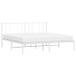 vidaXL Giroletto con Testiera Metallo Bianco 183x213 cm vidaXL Giroletto con Testiera Metallo Bianco 183x213 cm