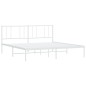 vidaXL Giroletto con Testiera Metallo Bianco 183x213 cm vidaXL Giroletto con Testiera Metallo Bianco 183x213 cm