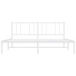 vidaXL Giroletto con Testiera Metallo Bianco 183x213 cm vidaXL Giroletto con Testiera Metallo Bianco 183x213 cm