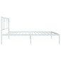 vidaXL Giroletto con Testiera Metallo Bianco 90x200 cm vidaXL Giroletto con Testiera Metallo Bianco 90x200 cm