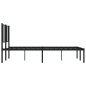 vidaXL Giroletto con Testiera in Metallo Nero 140x190 cm