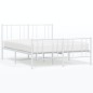 vidaXL Giroletto con Testiera e Pediera Metallo Bianco 160x200 cm