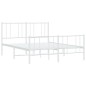 vidaXL Giroletto con Testiera e Pediera Metallo Bianco 160x200 cm