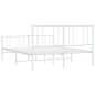 vidaXL Giroletto con Testiera e Pediera Metallo Bianco 160x200 cm