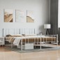 vidaXL Giroletto con Testiera e Pediera Metallo Bianco 183x213 cm