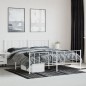 vidaXL Giroletto con Testiera e Pediera Metallo Bianco 183x213 cm