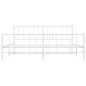 vidaXL Giroletto con Testiera e Pediera Metallo Bianco 183x213 cm
