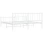 vidaXL Giroletto con Testiera e Pediera Metallo Bianco 183x213 cm