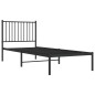 vidaXL Giroletto con Testiera in Metallo Nero 80x200 cm vidaXL Giroletto con Testiera in Metallo Nero 80x200 cm