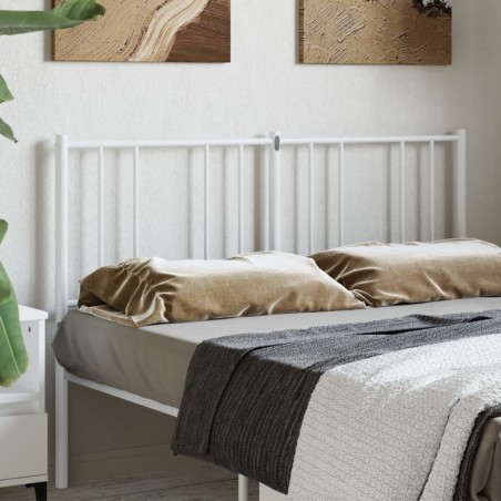 vidaXL Testiera in Metallo Bianco 140 cm