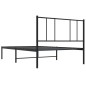 vidaXL Giroletto con Testiera in Metallo Nero 100x190 cm vidaXL Giroletto con Testiera in Metallo Nero 100x190 cm