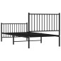 vidaXL Giroletto con Testiera e Pediera Metallo Nero 90x200 cm vidaXL Giroletto con Testiera e Pediera Metallo Nero 90x200 cm