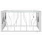 vidaXL Tavolino da Salotto 80x80x40 cm in Acciaio Inox e Vetro