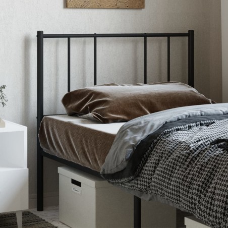 vidaXL Testiera in Metallo Nero 90 cm