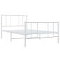 vidaXL Giroletto con Testiera e Pediera Metallo Bianco 90x200 cm vidaXL Giroletto con Testiera e Pediera Metallo Bianco 90x200 cm