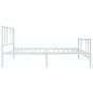 vidaXL Giroletto con Testiera e Pediera Metallo Bianco 90x200 cm vidaXL Giroletto con Testiera e Pediera Metallo Bianco 90x200 cm