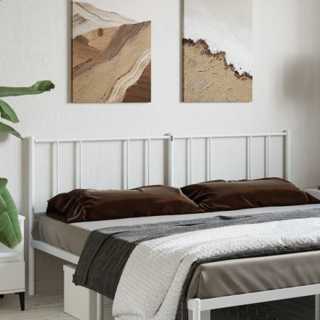 vidaXL Testiera in Metallo Bianco 193 cm