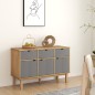 vidaXL Credenza OTTA Marrone e Grigio 114x43x73,5 cm in Legno di Pino vidaXL Credenza OTTA Marrone e Grigio 114x43x73,5 cm in Legno di Pino
