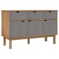 vidaXL Credenza OTTA Marrone e Grigio 114x43x73,5 cm in Legno di Pino vidaXL Credenza OTTA Marrone e Grigio 114x43x73,5 cm in Legno di Pino