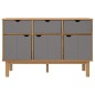 vidaXL Credenza OTTA Marrone e Grigio 114x43x73,5 cm in Legno di Pino vidaXL Credenza OTTA Marrone e Grigio 114x43x73,5 cm in Legno di Pino