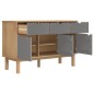 vidaXL Credenza OTTA Marrone e Grigio 114x43x73,5 cm in Legno di Pino vidaXL Credenza OTTA Marrone e Grigio 114x43x73,5 cm in Legno di Pino