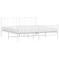 vidaXL Giroletto con Testiera e Pediera Metallo Bianco 180x200 cm