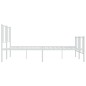 vidaXL Giroletto con Testiera e Pediera Metallo Bianco 180x200 cm