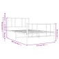 vidaXL Giroletto con Testiera e Pediera Metallo Nero 107x203 cm vidaXL Giroletto con Testiera e Pediera Metallo Nero 107x203 cm