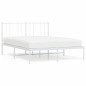 vidaXL Giroletto con Testiera Metallo Bianco 120x190 cm vidaXL Giroletto con Testiera Metallo Bianco 120x190 cm