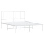 vidaXL Giroletto con Testiera Metallo Bianco 120x190 cm vidaXL Giroletto con Testiera Metallo Bianco 120x190 cm