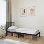 vidaXL Giroletto con Testiera in Metallo Nero 75x190 cm vidaXL Giroletto con Testiera in Metallo Nero 75x190 cm