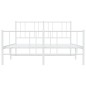 vidaXL Giroletto con Testiera e Pediera Metallo Bianco 120x190 cm vidaXL Giroletto con Testiera e Pediera Metallo Bianco 120x190 cm