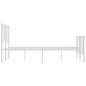 vidaXL Giroletto con Testiera e Pediera Metallo Bianco 120x190 cm vidaXL Giroletto con Testiera e Pediera Metallo Bianco 120x190 cm