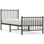 vidaXL Giroletto con Testiera e Pediera Metallo Nero 80x200 cm
