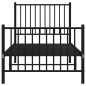 vidaXL Giroletto con Testiera e Pediera Metallo Nero 80x200 cm
