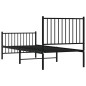 vidaXL Giroletto con Testiera e Pediera Metallo Nero 80x200 cm