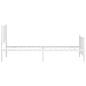 vidaXL Giroletto con Testiera e Pediera Metallo Bianco 100x200 cm vidaXL Giroletto con Testiera e Pediera Metallo Bianco 100x200 cm