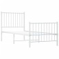 vidaXL Giroletto con Testiera e Pediera Metallo Bianco 75x190 cm vidaXL Giroletto con Testiera e Pediera Metallo Bianco 75x190 cm