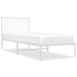 vidaXL Giroletto con Testiera Metallo Bianco 80x200 cm vidaXL Giroletto con Testiera Metallo Bianco 80x200 cm