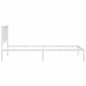 vidaXL Giroletto con Testiera Metallo Bianco 80x200 cm vidaXL Giroletto con Testiera Metallo Bianco 80x200 cm
