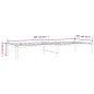 vidaXL Giroletto in Metallo Bianco 80x200 cm vidaXL Giroletto in Metallo Bianco 80x200 cm