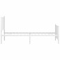 vidaXL Giroletto con Testiera e Pediera Metallo Bianco 90x190 cm