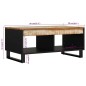vidaXL Tavolino da Salotto 90x50x40 cm in Legno Massello di Recupero vidaXL Tavolino da Salotto 90x50x40 cm in Legno Massello di Recupero