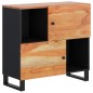 vidaXL Credenza con 2 Ante 80x33x75 cm in Legno Massello di Acacia vidaXL Credenza con 2 Ante 80x33x75 cm in Legno Massello di Acacia