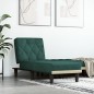 vidaXL Chaise Longue in Velluto Verde Scuro vidaXL Chaise Longue in Velluto Verde Scuro