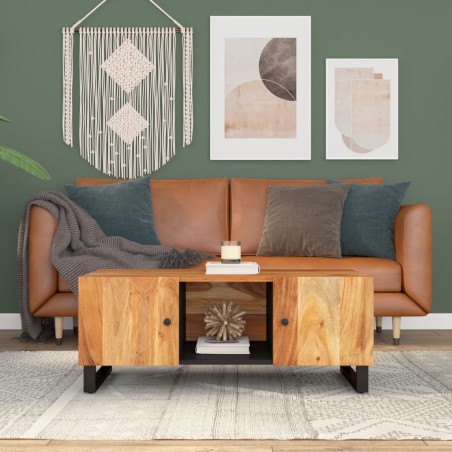 vidaXL Tavolino da Soggiorno 100x54x40cm Massello Acacia e Multistrato