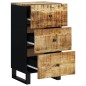 vidaXL Credenza con 3 Cassetti 40x33,5x75 cm Legno Massello di Mango vidaXL Credenza con 3 Cassetti 40x33,5x75 cm Legno Massello di Mango