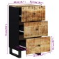 vidaXL Credenza con 3 Cassetti 40x33,5x75 cm Legno Massello di Mango vidaXL Credenza con 3 Cassetti 40x33,5x75 cm Legno Massello di Mango